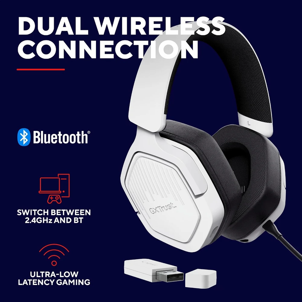 GXTrust belaidės žaidimų ausinės Bluetooth 2,4 GHz, 70 val., 25625
