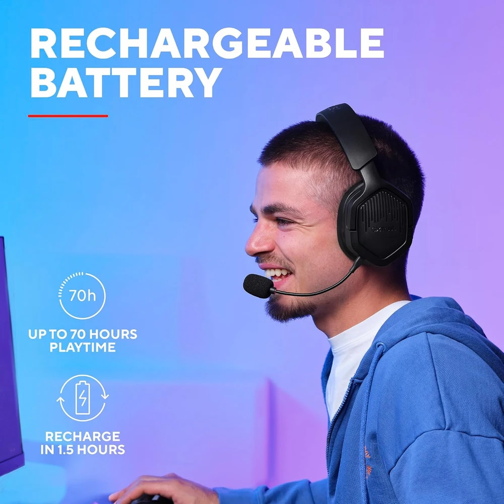 GXTrust GXT 1493 Ravox belaidės žaidimų ausinės su mikrofonu, Bluetooth ir 2,4 GHz