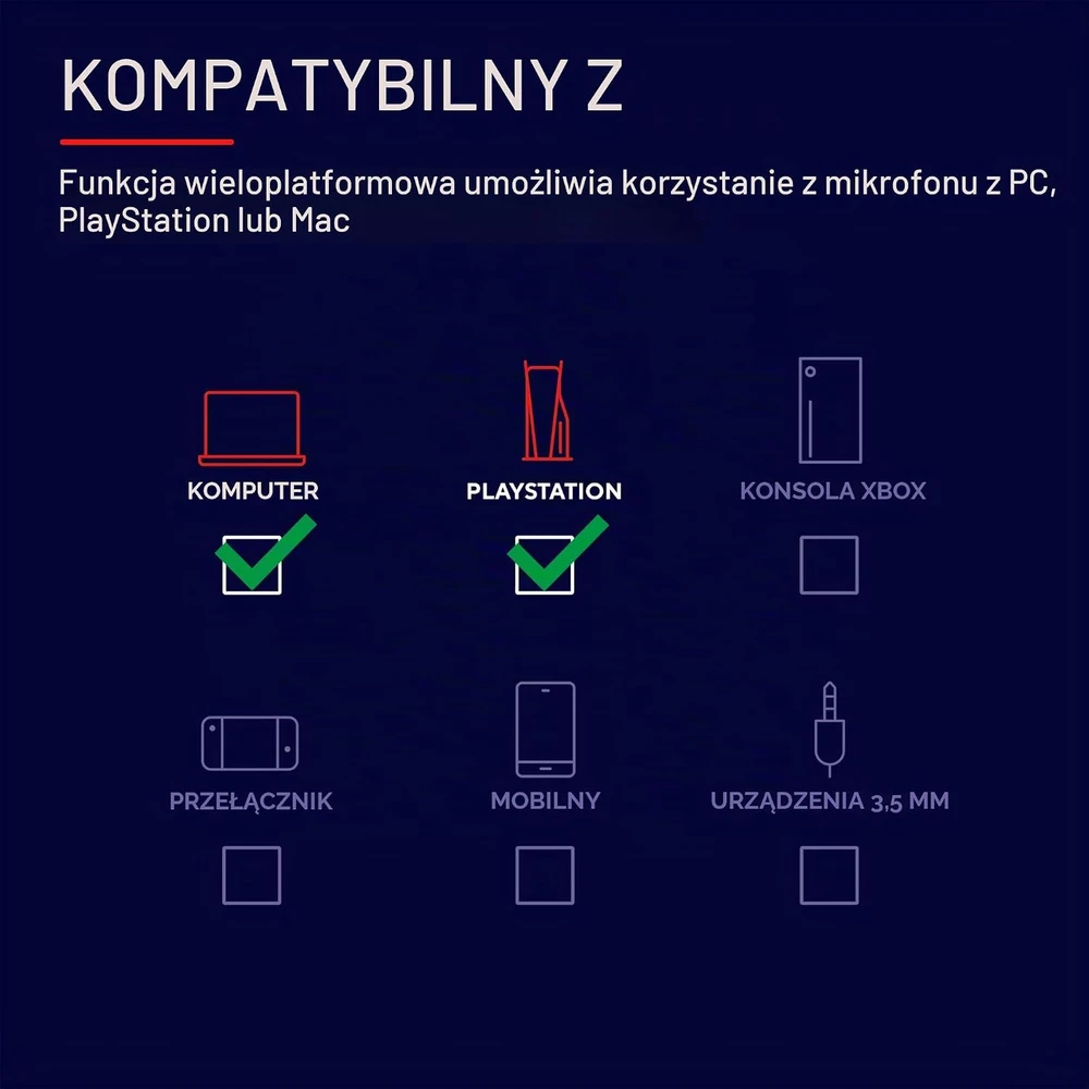 GXTrust GXT 236W Yami stalinis kondensatorinis USB mikrofonas su kardioidine kryptingumo charakteristika ir RGB