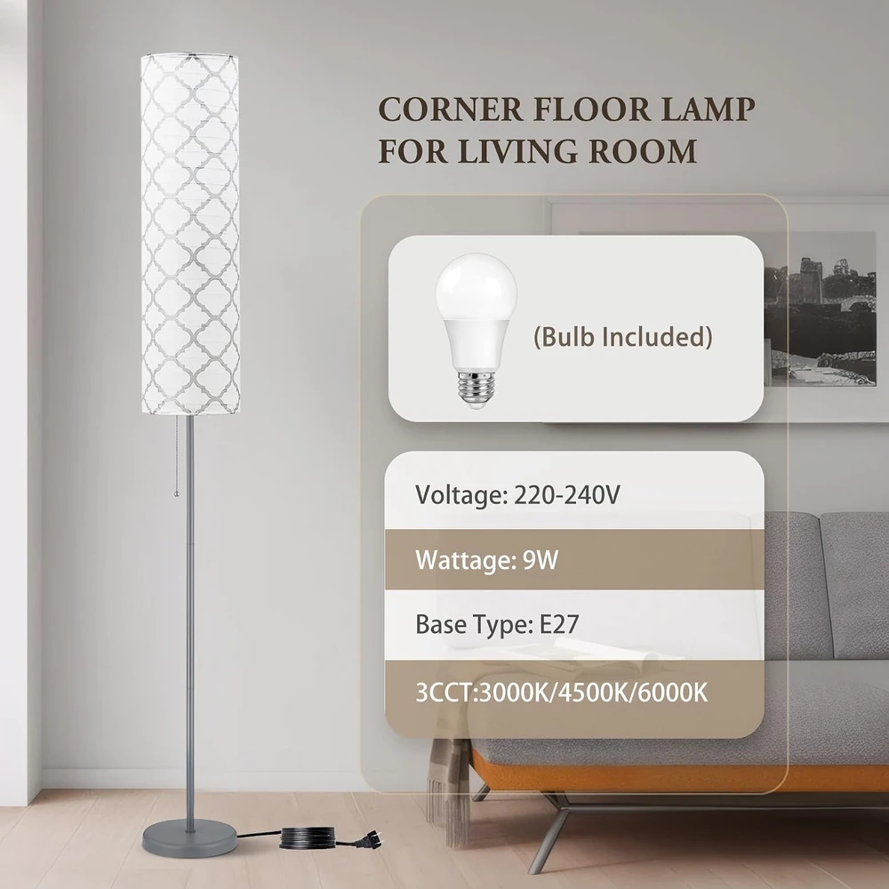 GyroVu toršeras su popieriniu gaubtu, 165 cm, 9 W LED, E27, G-1FL-191