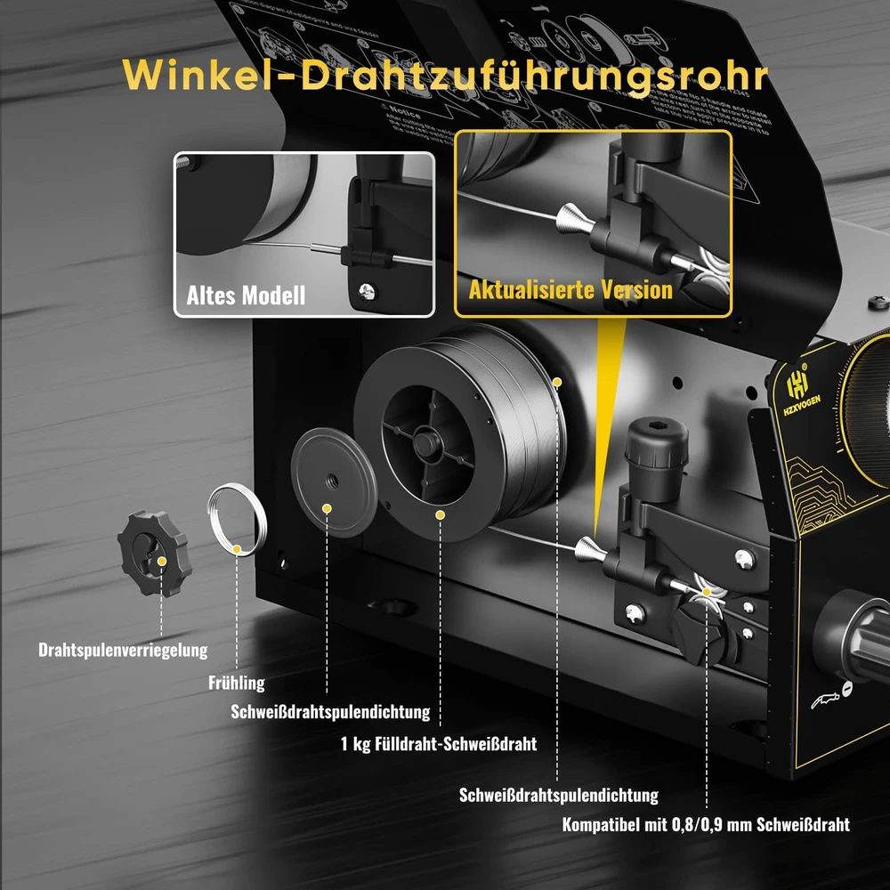 H HZXVOGEN 3-in-1 suvirinimo aparatas MIG, Lift TIG ir MMA, 140 A, HVM140