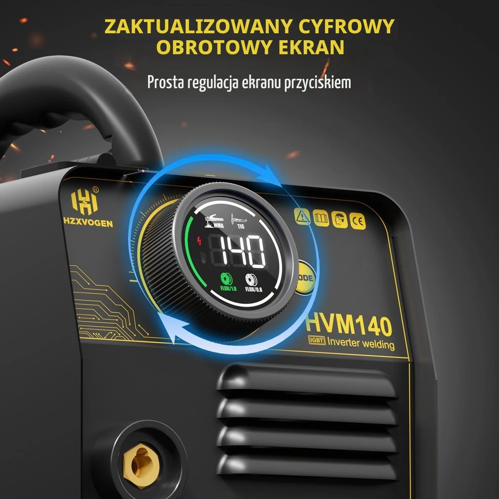 H HZXVOGEN 3-in-1 suvirinimo aparatas MIG, Lift TIG ir MMA, 140 A, HVM140