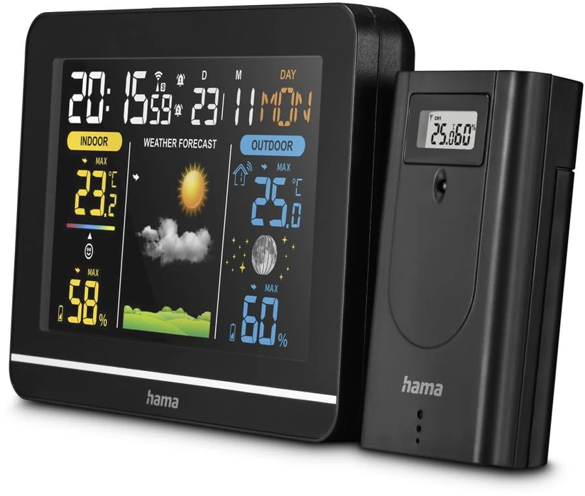 Hama belaidė meteorologinė stotelė su termometru ir higrometru Usedom 00222242