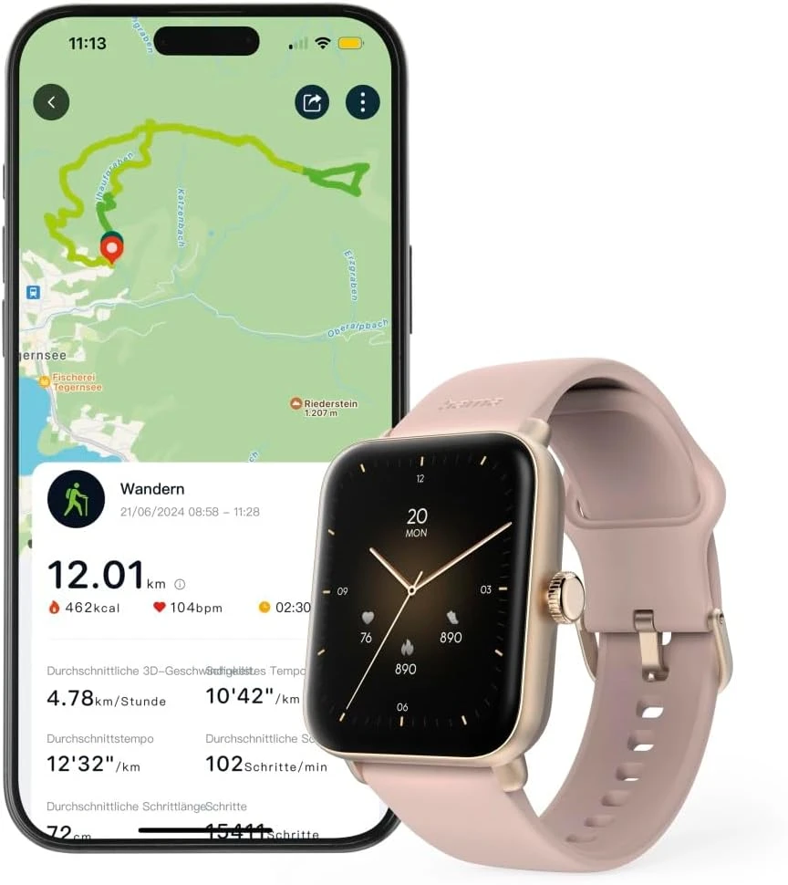 Išmanusis laikrodis Hama 6010 GPS rožinė złoto
