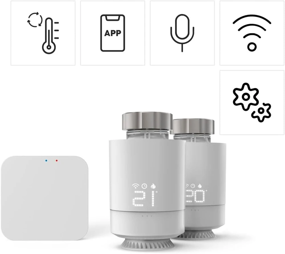Hama išmanusis radiatorinis termostatas su Wi-Fi ir Zigbee, 2 vnt. rinkinys 00176650