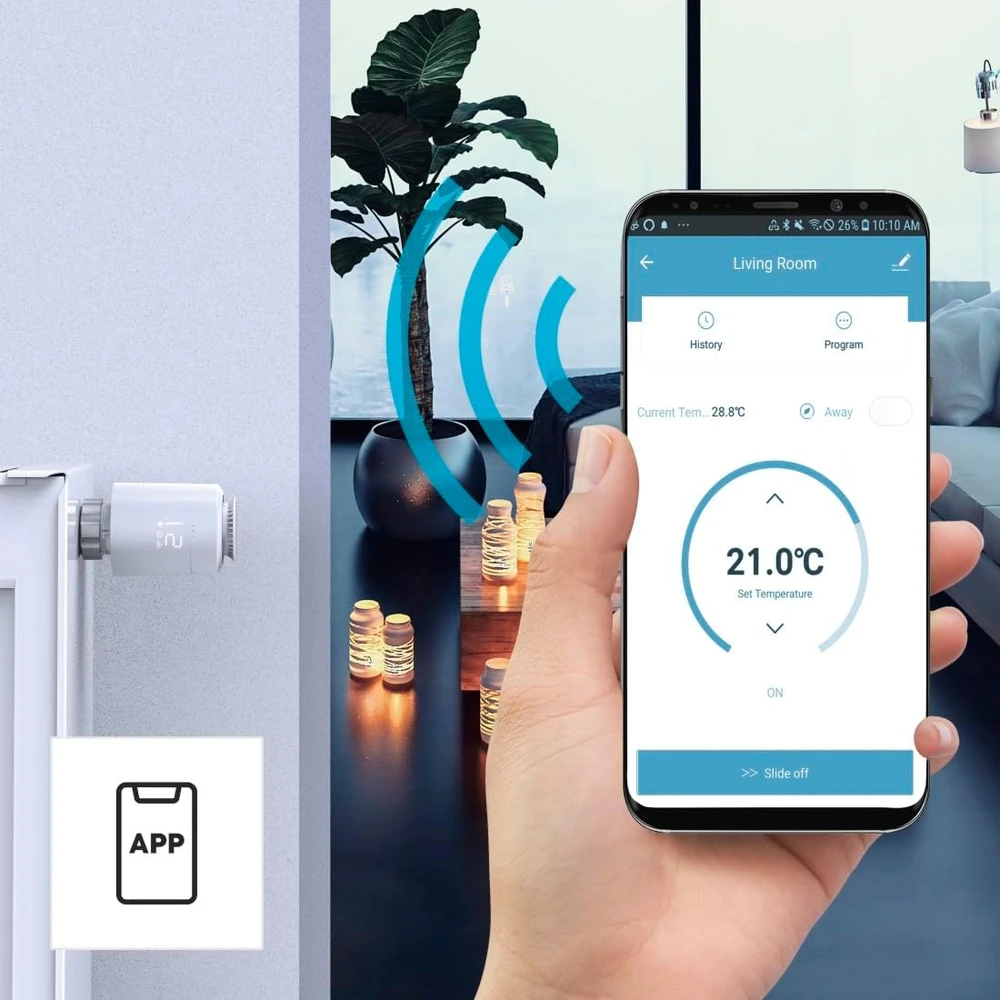 Hama išmanusis radiatorinis termostatas su Wi-Fi ir Zigbee, 2 vnt. rinkinys 00176650