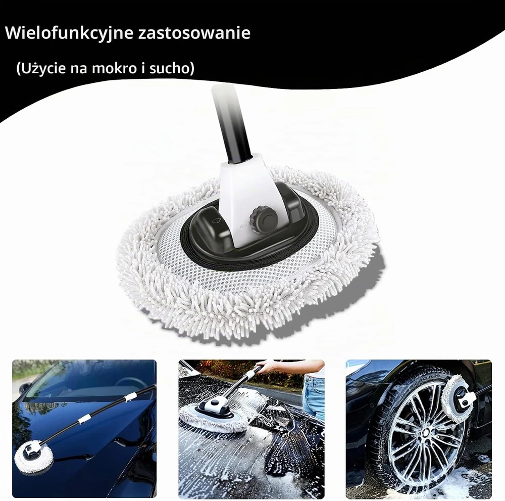 Harazaqa teleskopinis automobilio plovimo šepetys su mikropluoštu, 59–110 cm, x01