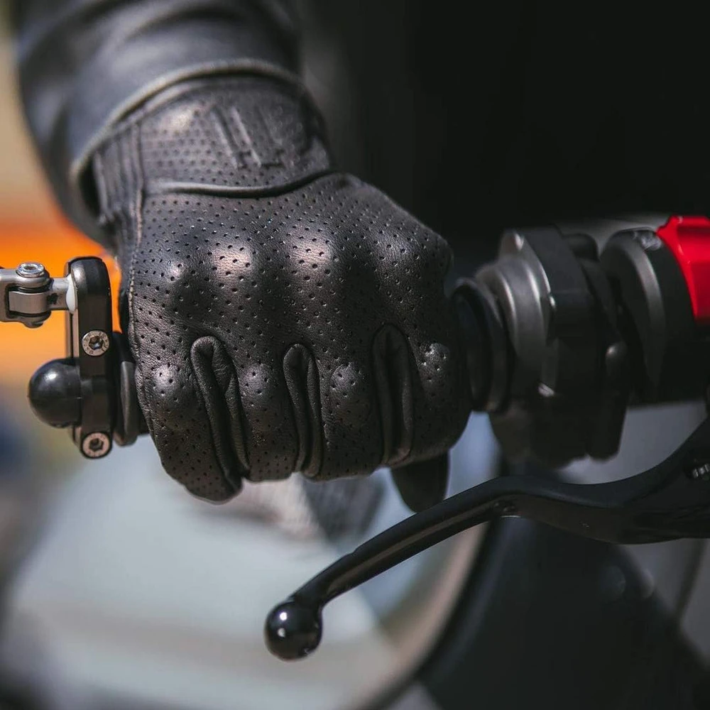 Harssidanzar odinės motociklininko pirštinės su pilnais pirštais ir jutikliniu ekranu GM028EU