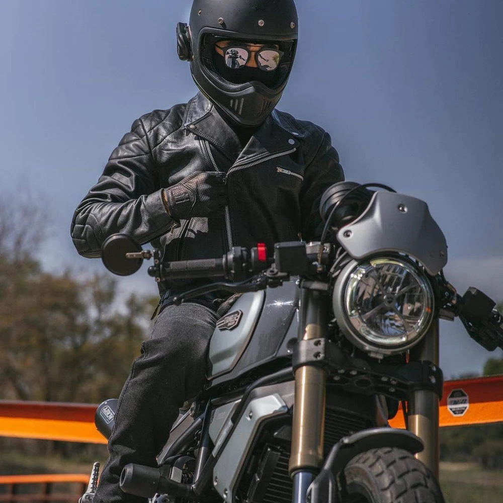 Harssidanzar odinės motociklininko pirštinės su pilnais pirštais ir jutikliniu ekranu GM028EU