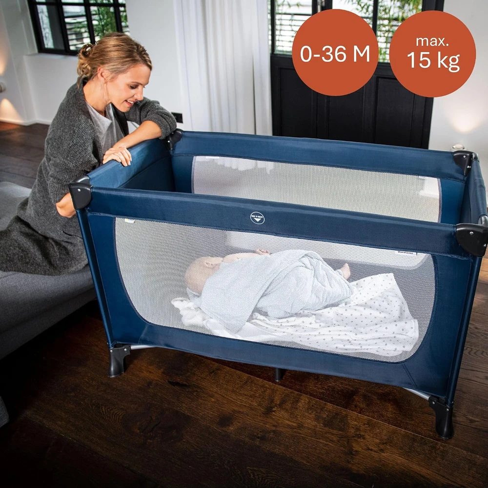 HAUCK lovelė - maniežas Dream N Play Plus Navy/Aqua 603666