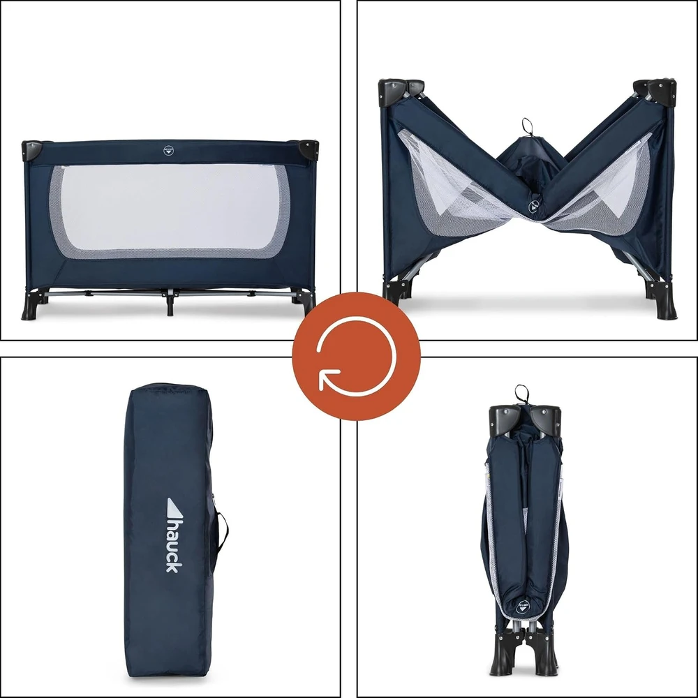 HAUCK lovelė - maniežas Dream N Play Plus Navy/Aqua 603666