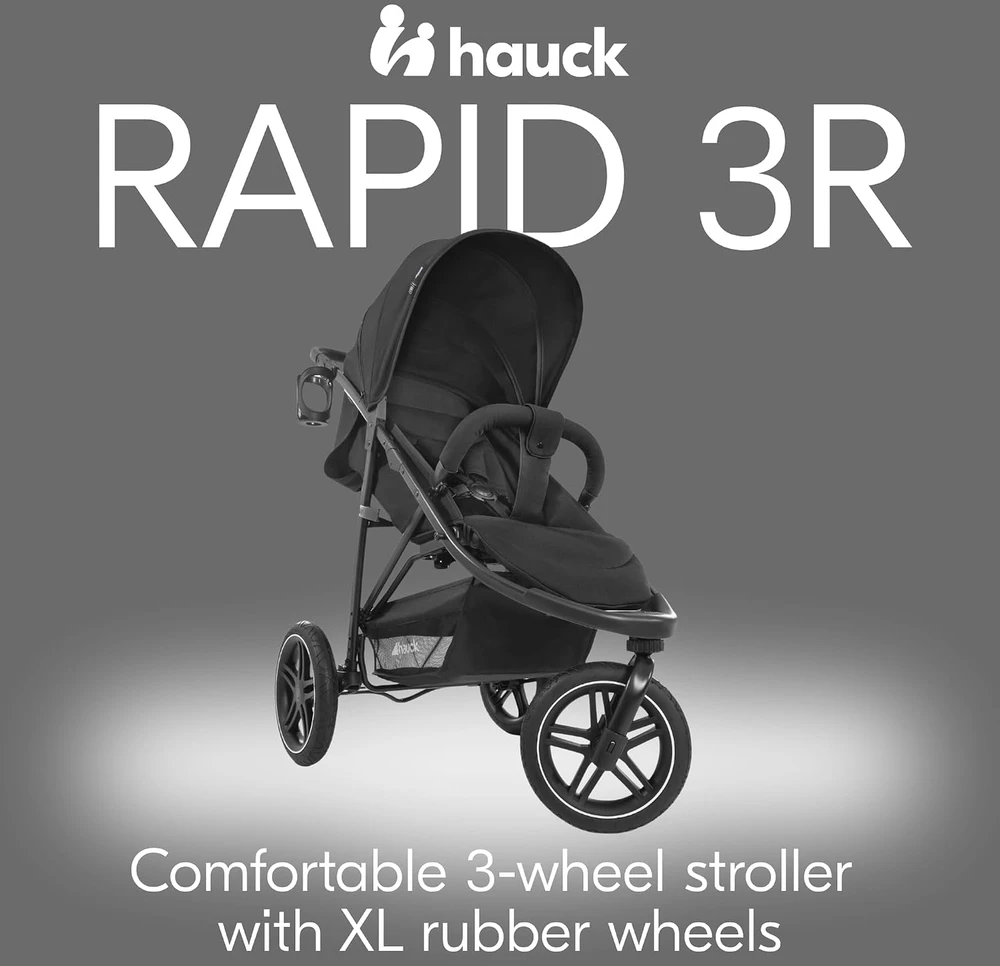 Hauck sportinis vežimėlis iki 22 kg, 3 ratų, juodas, 148549