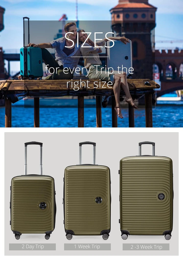 Kelioninis Hauptstadtkoffer vidutinio dydžio kietas lagaminas 55 cm 55 l ABS avokado HK-5400-AV