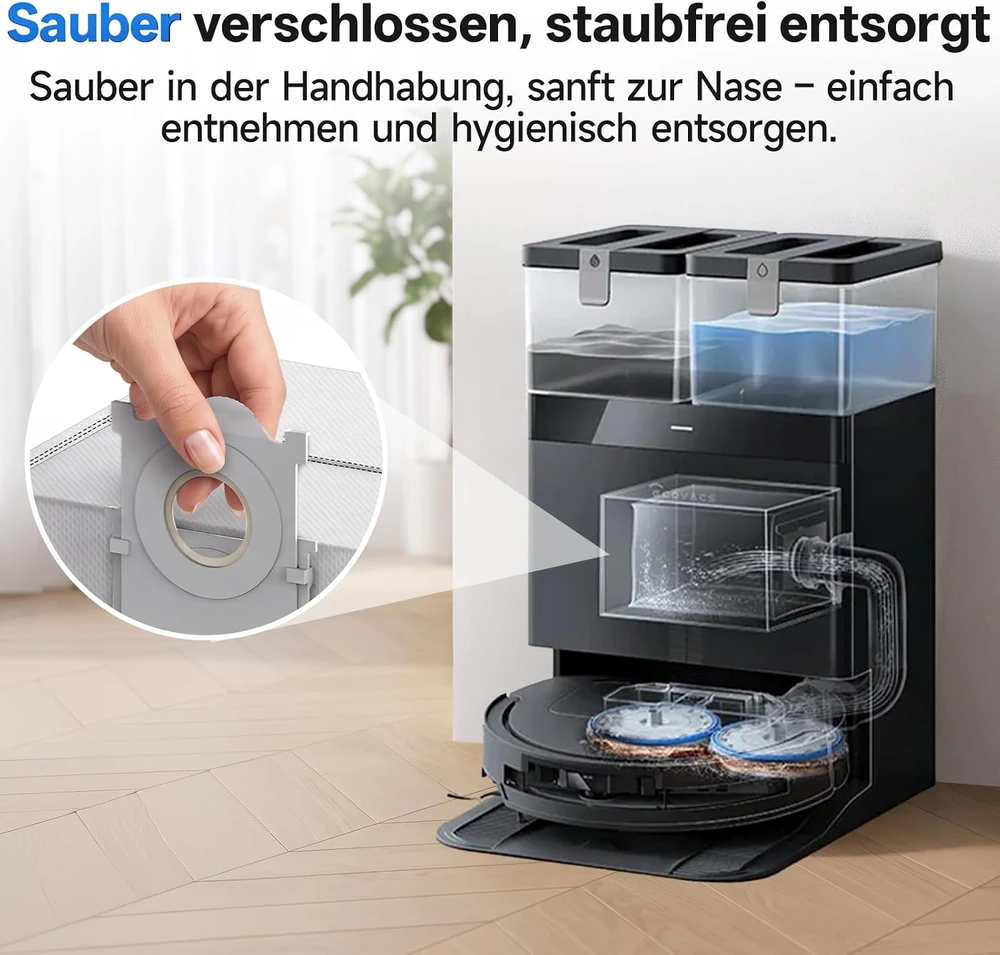HAUSPROFI dulkių siurblio maišeliai Ecovacs Deebot T50 ir X8 serijoms, 12 vnt., RECOT50