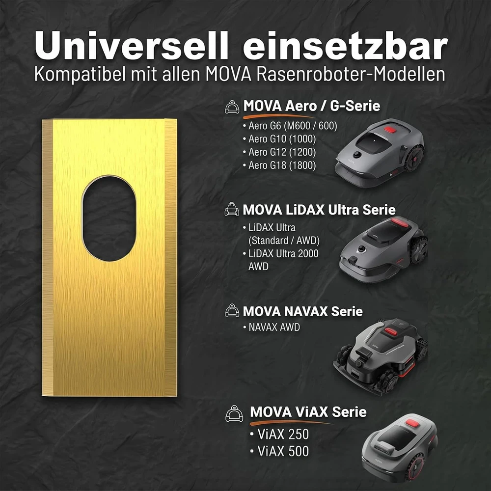 Hausprofi tvirtinimo peiliai robotams vejapjovėms, titano, 60 vnt., MOVA 600, 1000, LiDAX Ultra, NAVAX AWD