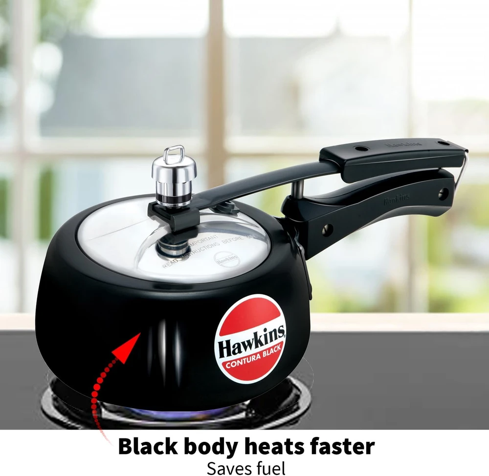 Hawkins greitpuodis iš kietai anoduoto aliuminio, 1,5 l, juodas CB15