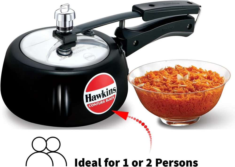 Hawkins greitpuodis iš kietai anoduoto aliuminio, 1,5 l, juodas CB15