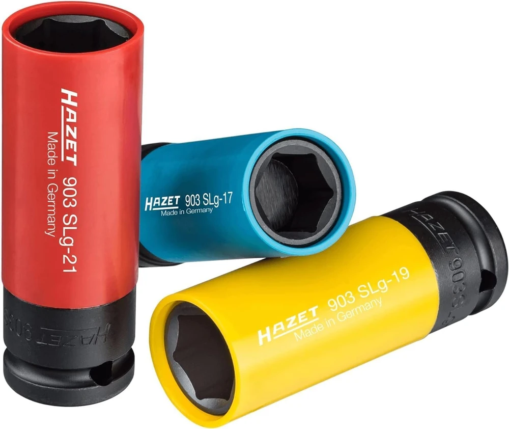 Hazet smūginių galvučių rinkinys ratams, 1/2 col., 17–21 mm, 903SPC/3