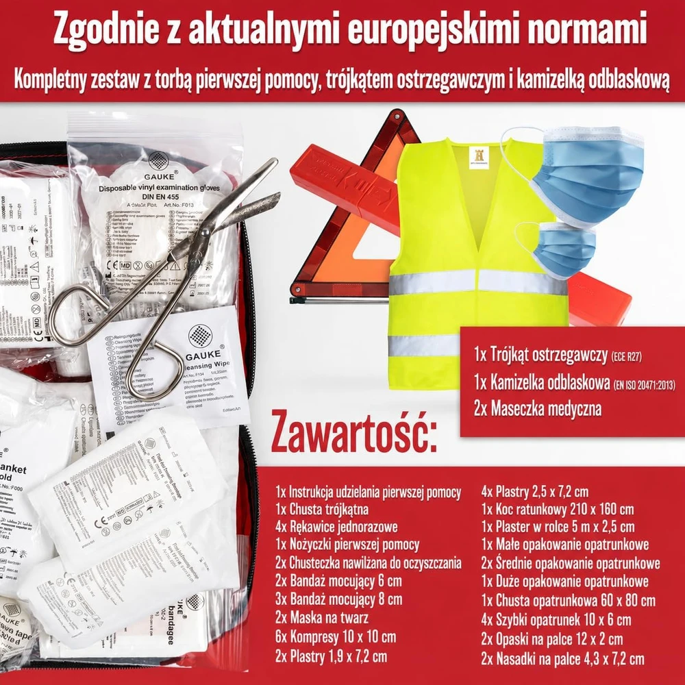 HELDENWERK automobilinis pirmosios pagalbos rinkinys 3 viename, standartas 2026, 1100036