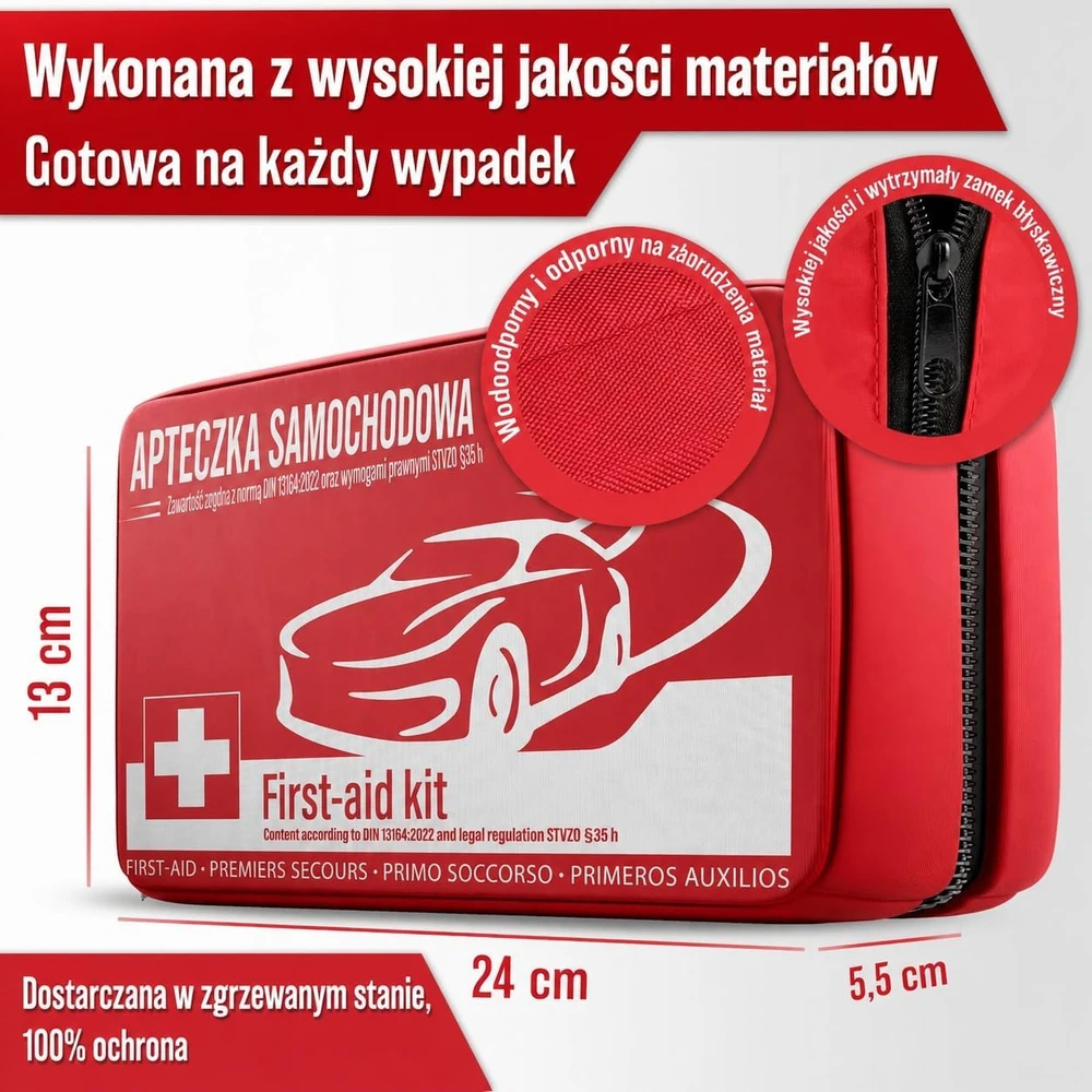 HELDENWERK automobilinis pirmosios pagalbos rinkinys pagal DIN 13164 G5HH16