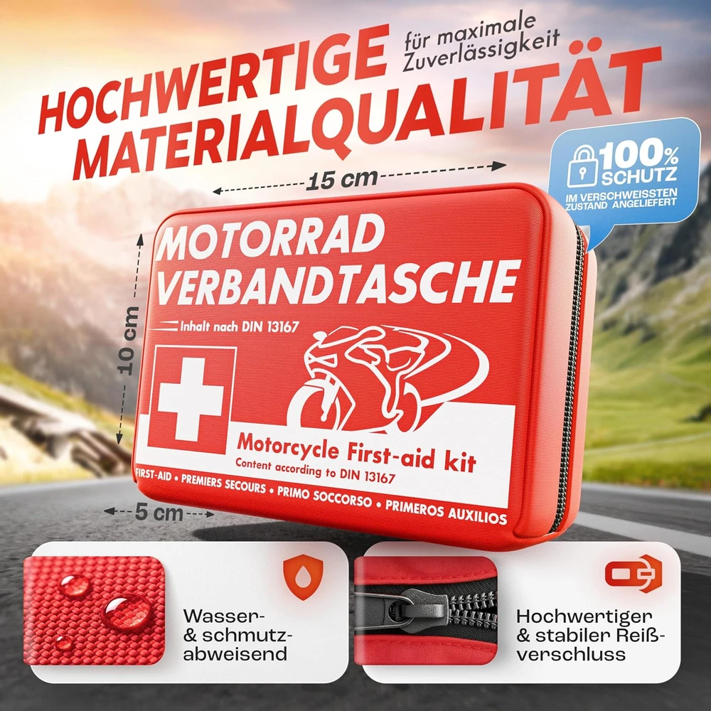 HELDENWERK motociklo pirmosios pagalbos vaistinėlė DIN 13167 Mini CN1501