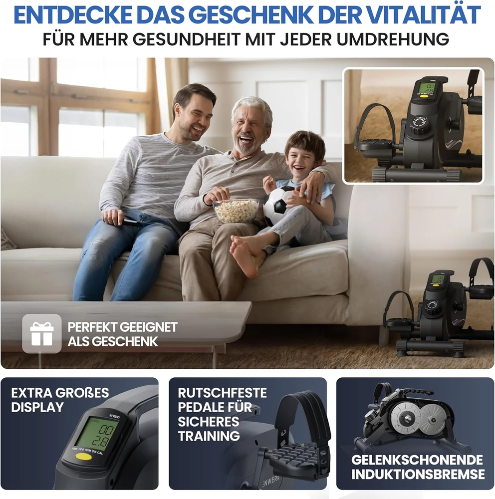 HELDENWERK pedalinis treniruoklis rankoms ir kojoms su LED ekranu Pro Trainer