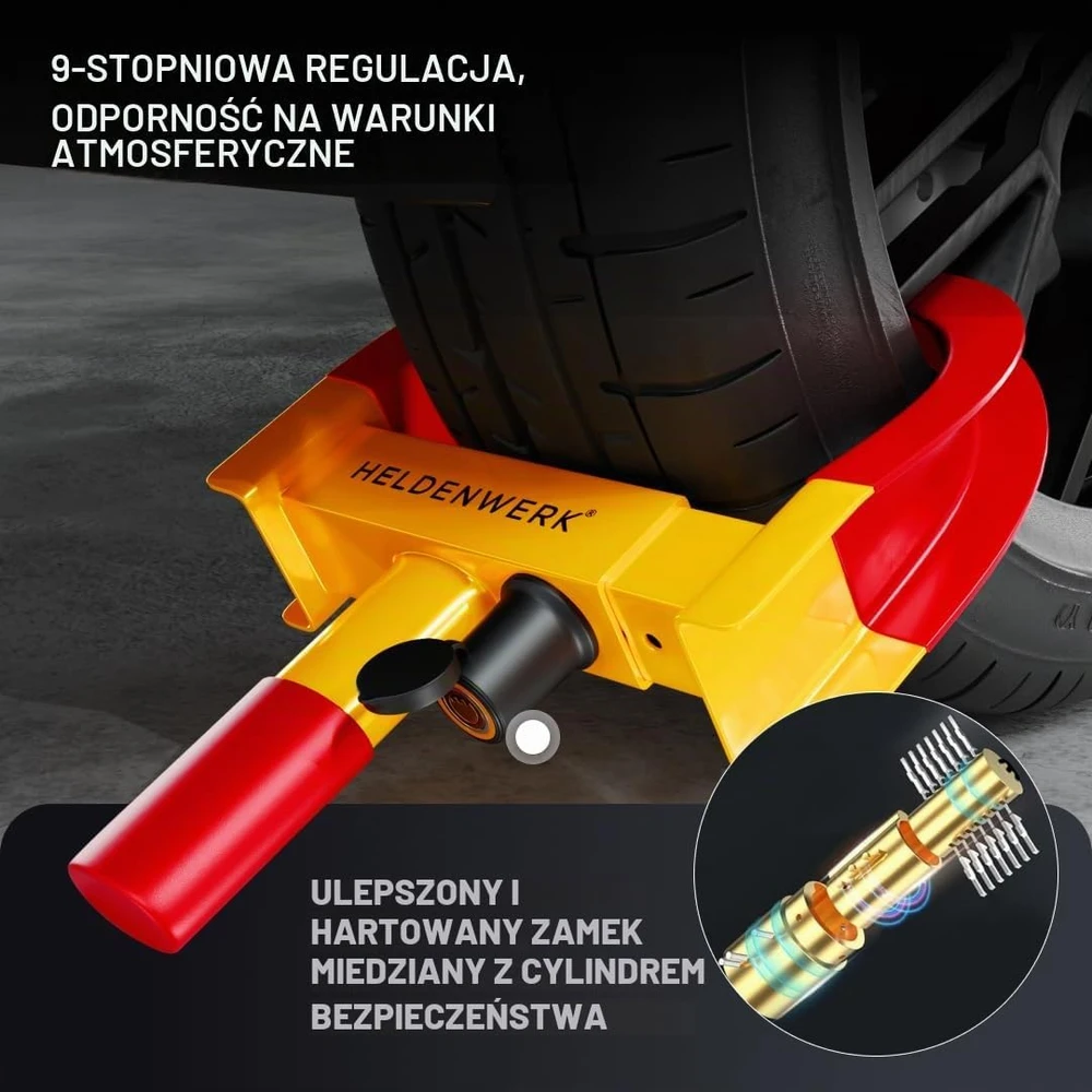 HELDENWERK ratų blokatorius automobiliams ir priekaboms, 18–30 cm, Parent_Radkrallen (MFN)