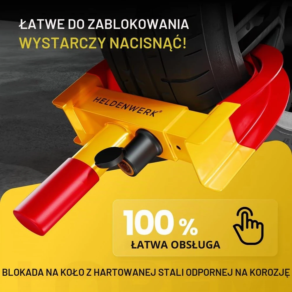HELDENWERK ratų blokatorius automobiliams ir priekaboms, 18–30 cm, Parent_Radkrallen (MFN)
