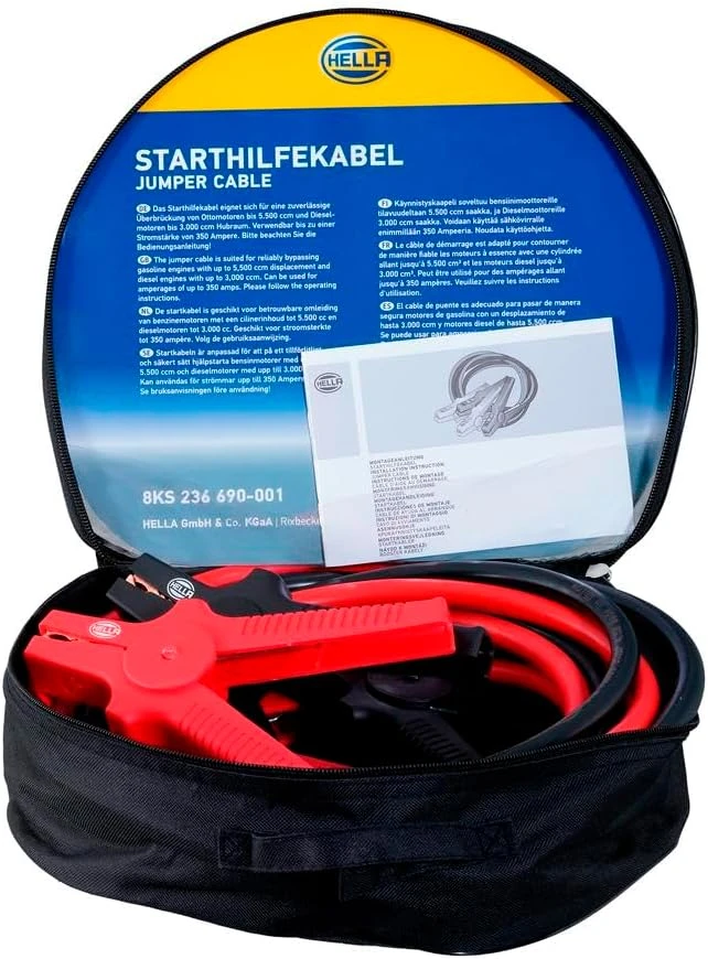 HELLA užvedimo laidai 12 V / 24 V, 480 A, 4,5 m, 35 mm², 8KS 236 690-001