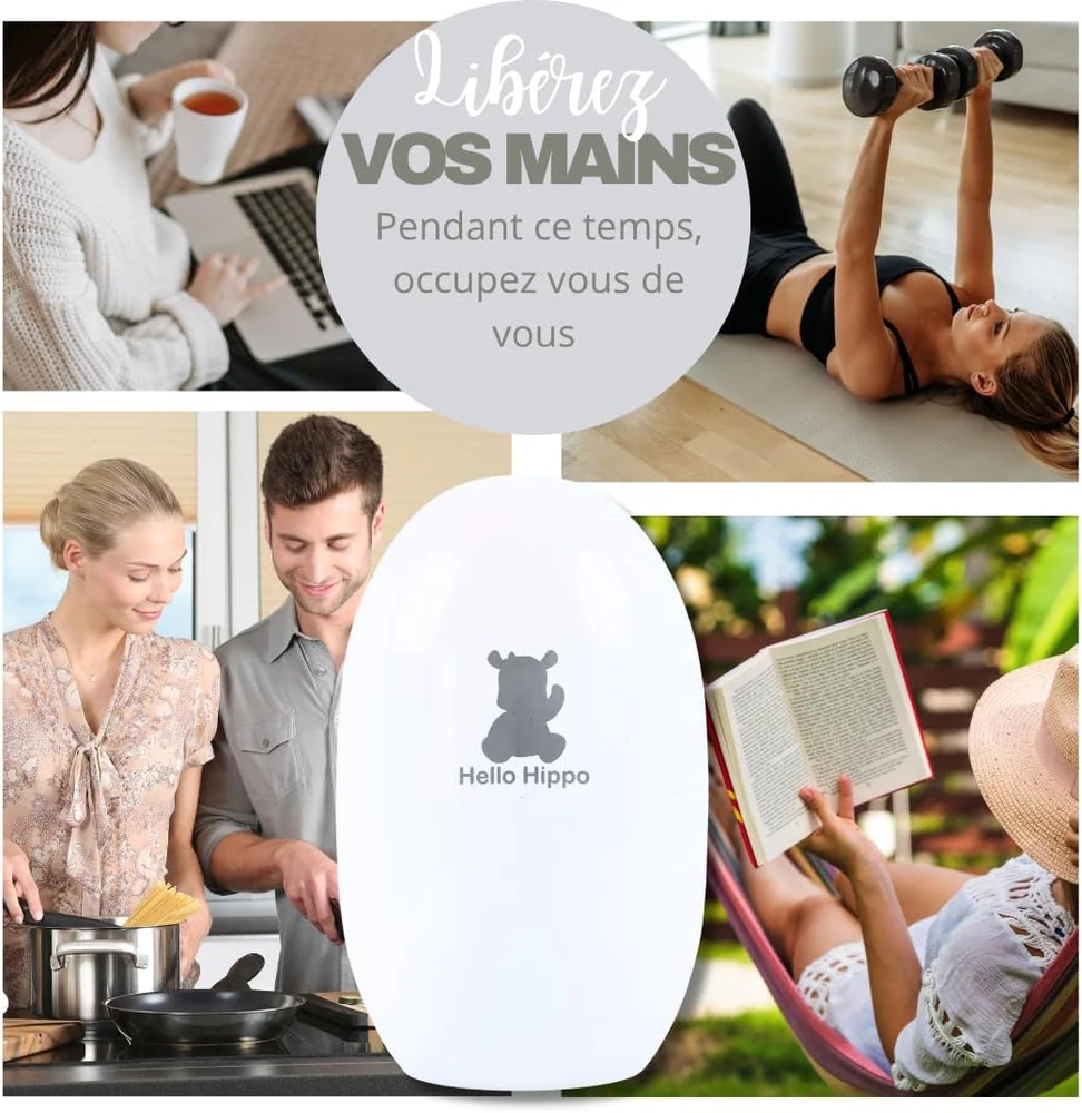Hello Hippo automatinis kūdikio vežimėlio supimo įrenginys USB-C, 3 greičiai, BLY 103040