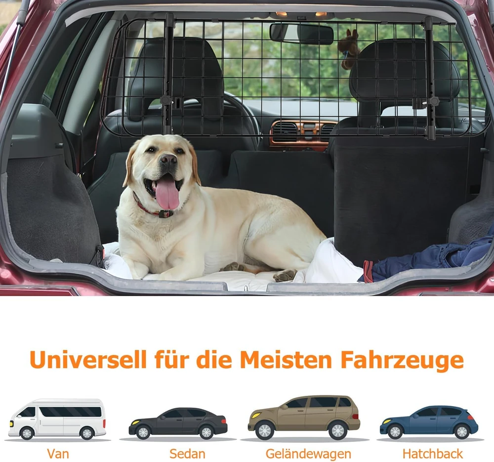 Herrselsam automobilio apsauginės grotelės šuniui, reguliuojamas plotis 90–145 cm