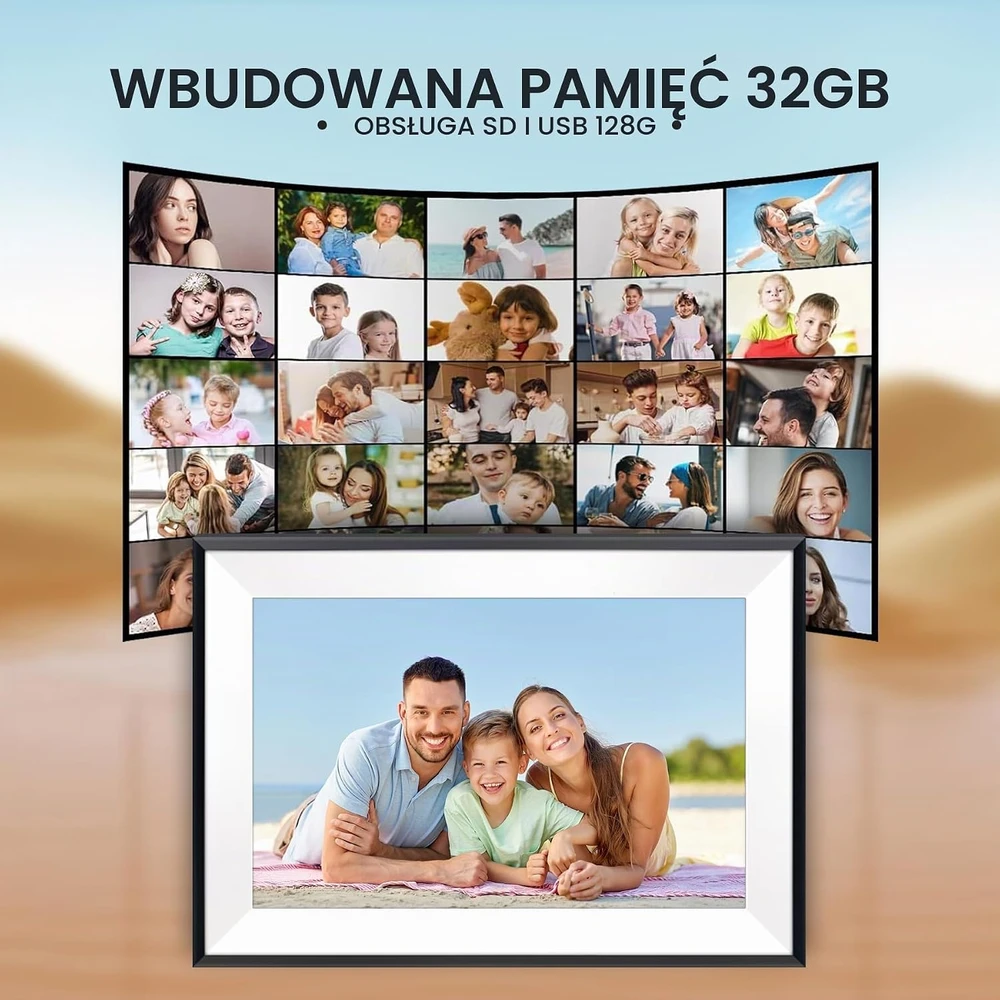 Hesmor skaitmeninis nuotraukų rėmelis, 10,1 col., 32 GB, Frameo-10.1