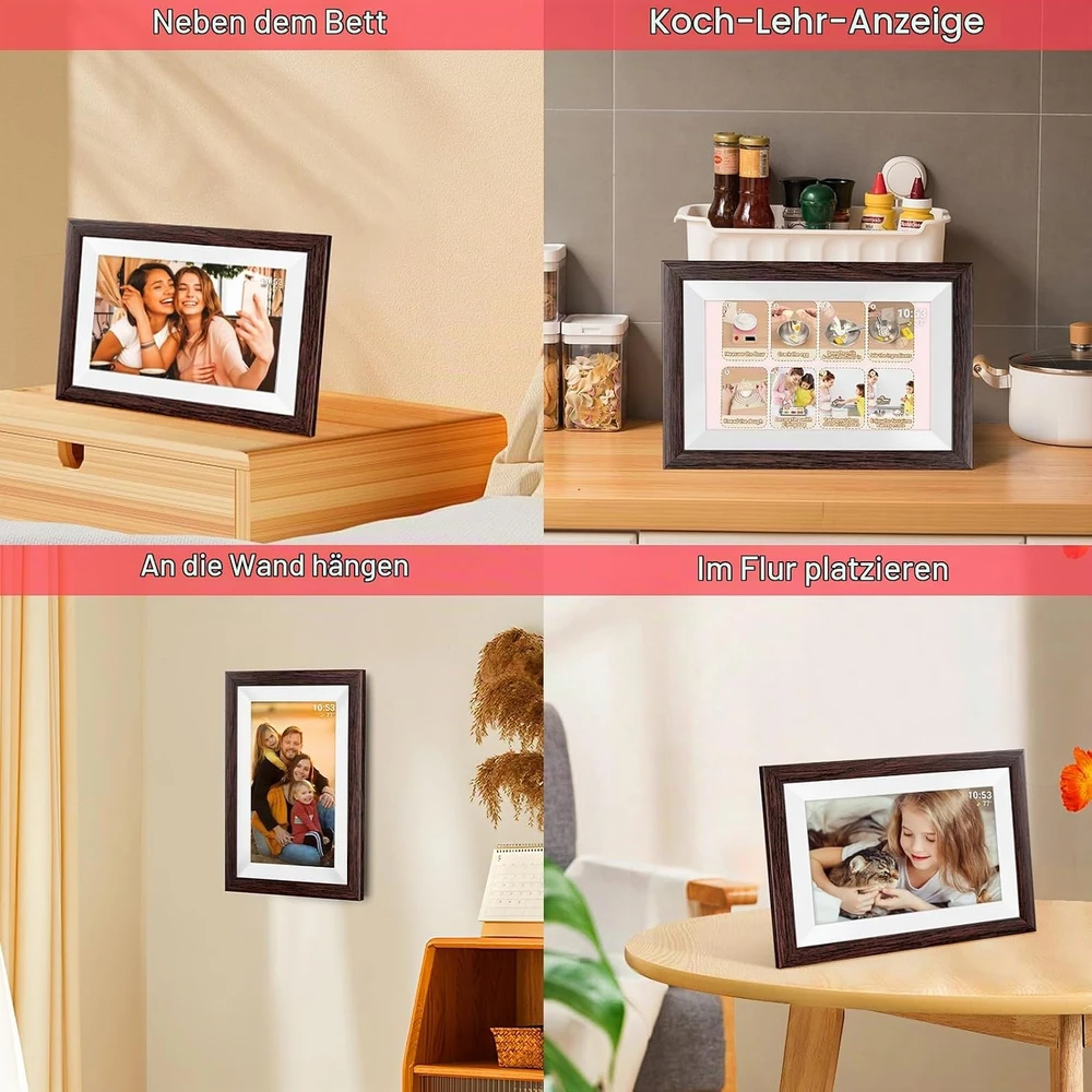 Hesmor skaitmeninis nuotraukų rėmelis, 10,1 col., 64 GB, Wi-Fi, Frameo-10.1