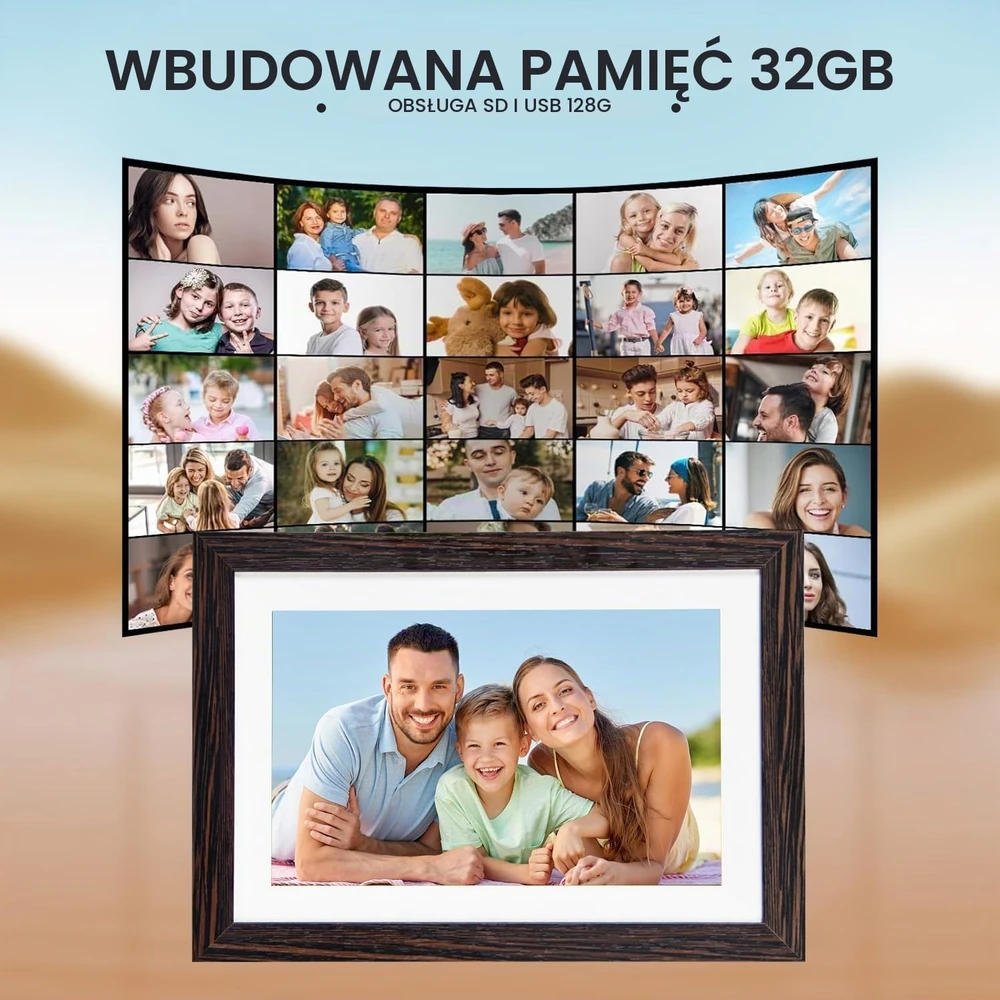 Hesmor skaitmeninis nuotraukų rėmelis, 10,1 col., 1 GB, Frameo-10.1