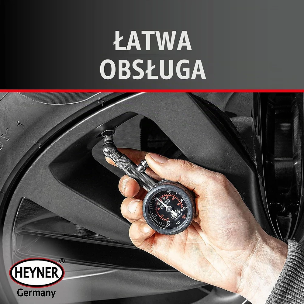 HEYNER padangų slėgio matuoklis 0,5–4,5 bar su 360° jungtimi 564200