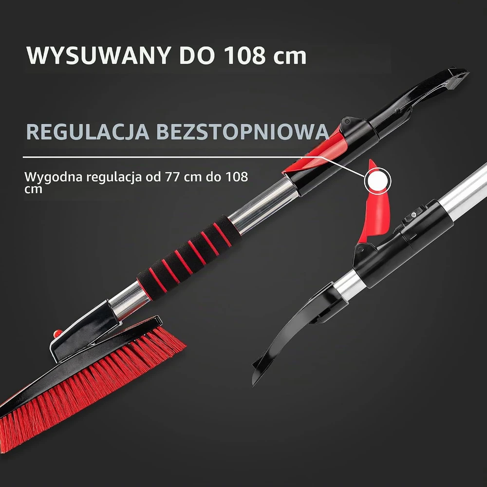 HEYNER teleskopinė automobilinė sniego šluota su ledo grandikliu, 110 cm, 995200