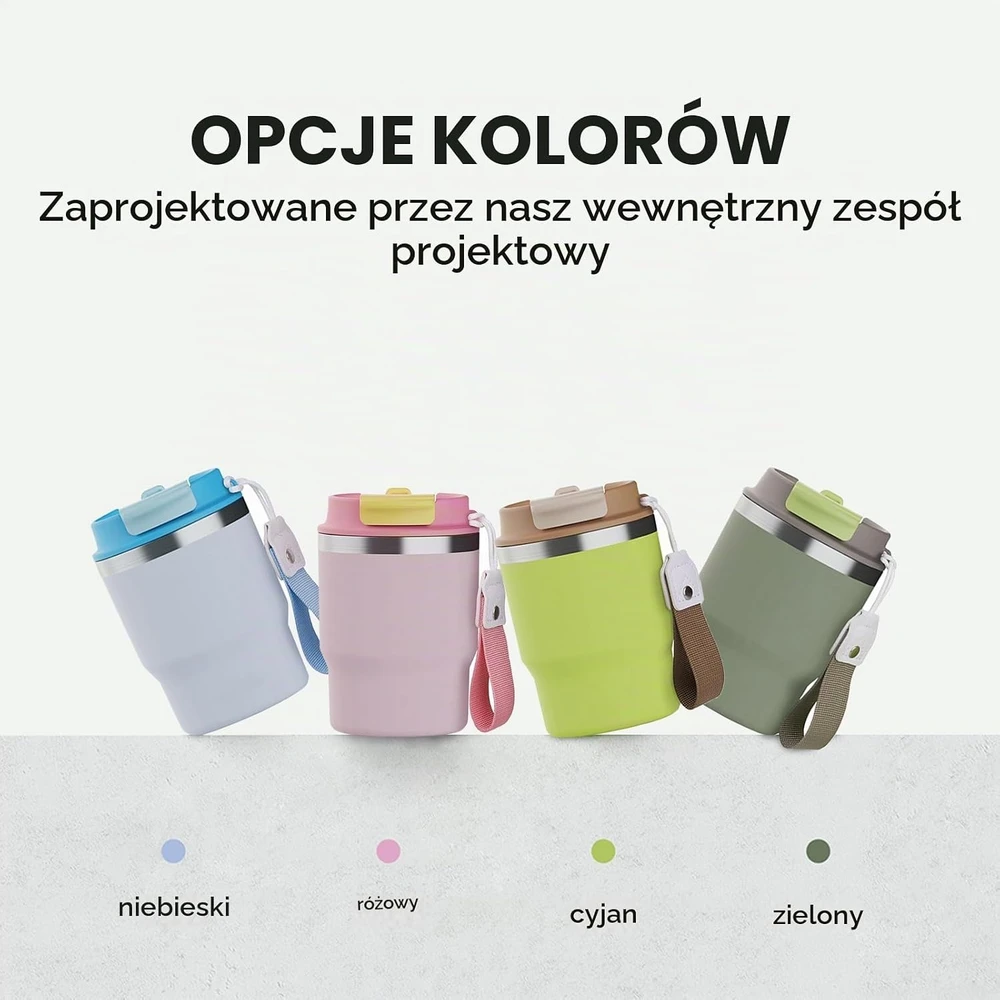 hicoosee kelioninis termopuodelis 350 ml su sandariu dangteliu, žalias
