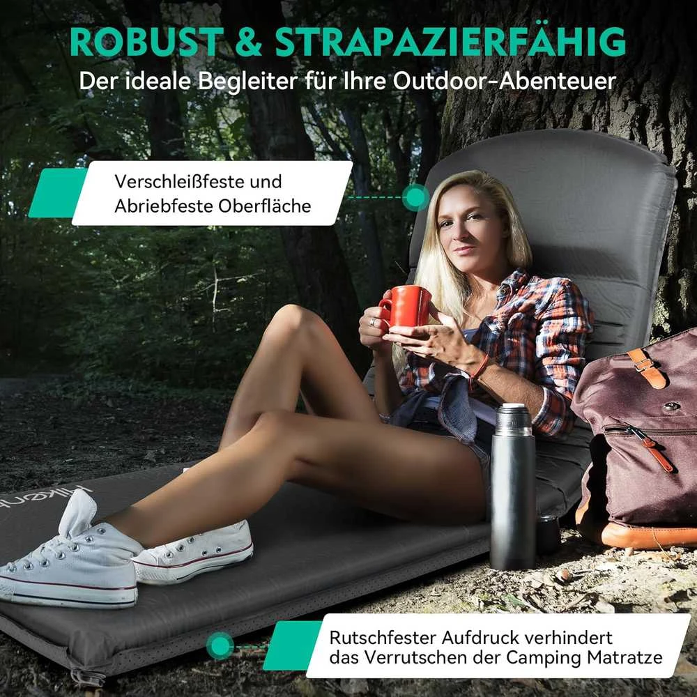 Hikenture savaime prisipučiantis turistinis kilimėlis, 8 cm storio, su izoliacine puta, A1