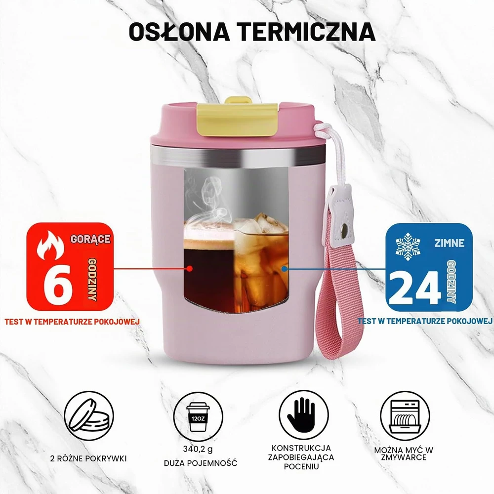 Hippodance termopuodelis iš nerūdijančiojo plieno 352 ml, tamsiai žalias