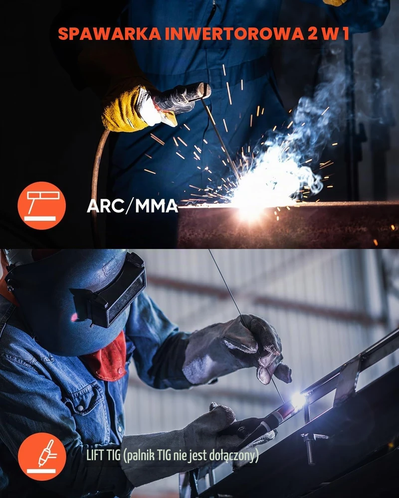 HITBOX inverterinis suvirinimo aparatas MMA ir Lift TIG 200 A su LED ekranu ARC200S