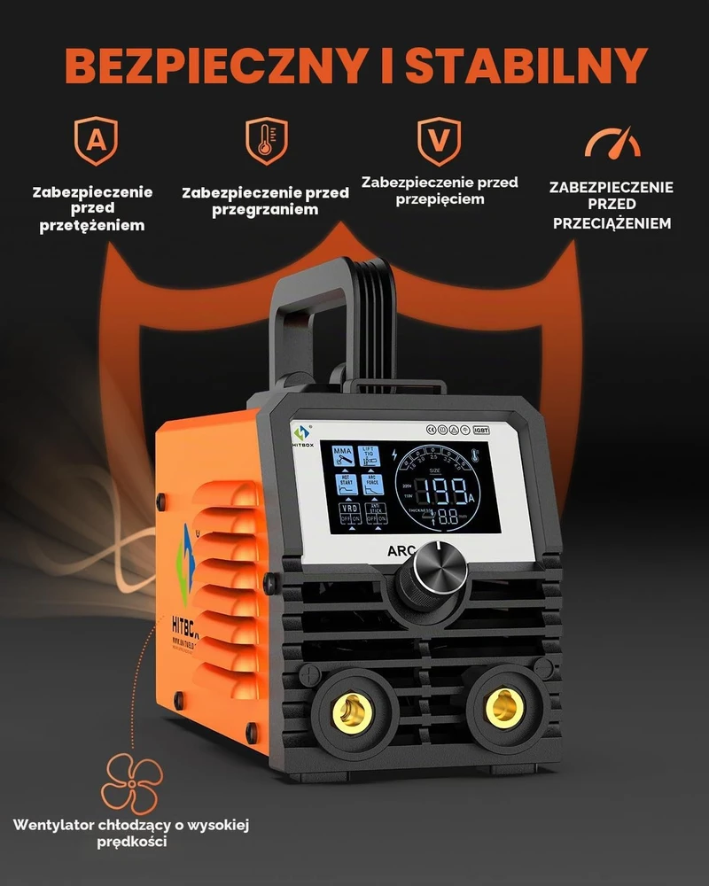HITBOX inverterinis suvirinimo aparatas MMA ir Lift TIG 200 A su LED ekranu ARC200S