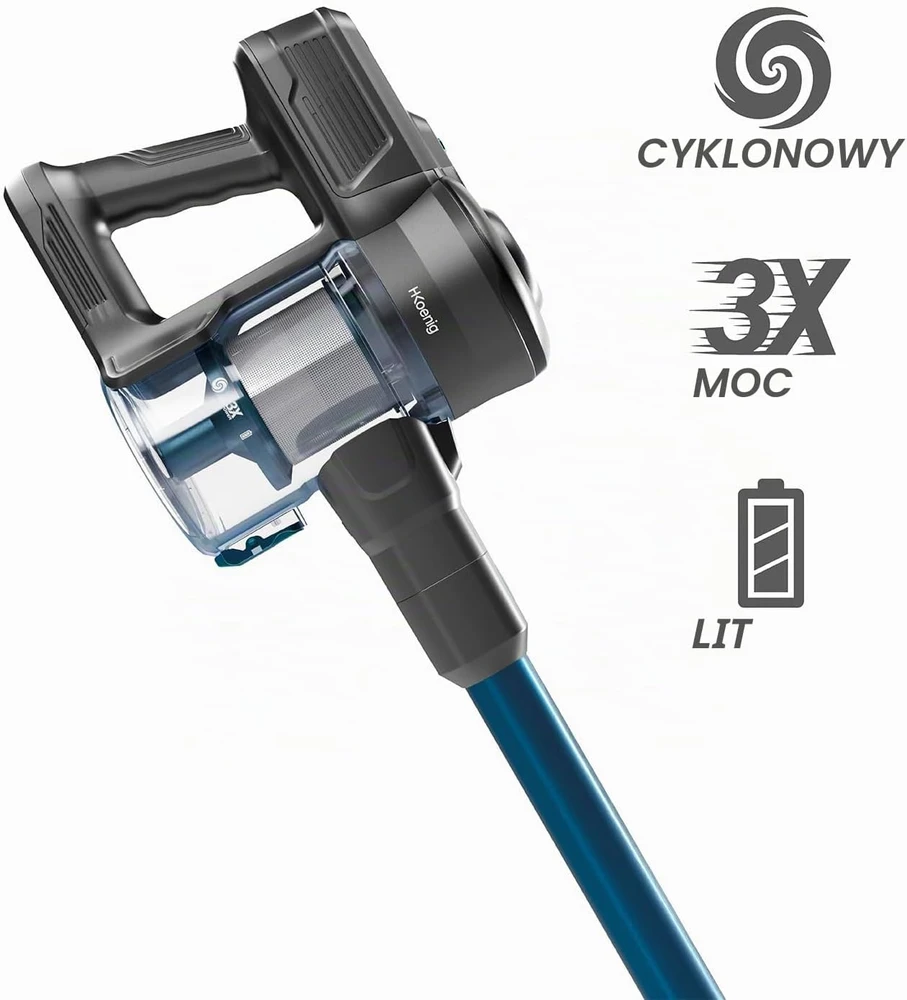 H.Koenig belaidis dulkių siurblys 2 viename 150 W, 0,8 l, 22,2 V, UP610