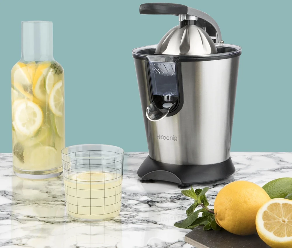 H.Koenig elektrinė citrusinių vaisių sulčiaspaudė, 160 W, nerūdijančio plieno korpusas, AGR80