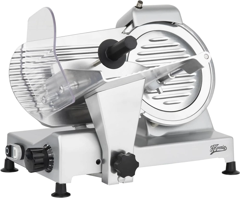 H.Koenig elektrinė maisto pjaustyklė, 220 mm ašmenys, 0–12 mm pjovimo storis, MSX220