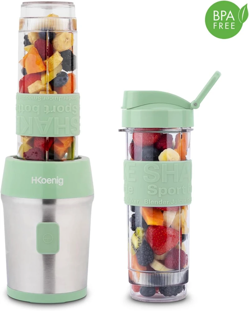 H.Koenig kokteilinė 570 ml nerūdijančio plieno korpusas 300 W SMOO18 Pastel Žalias