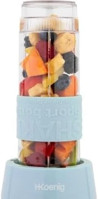 H.Koenig kokteilių plakiklis 570 ml 300 W nerūdijančio plieno korpusas SMOO16 pastelinis mėlynas