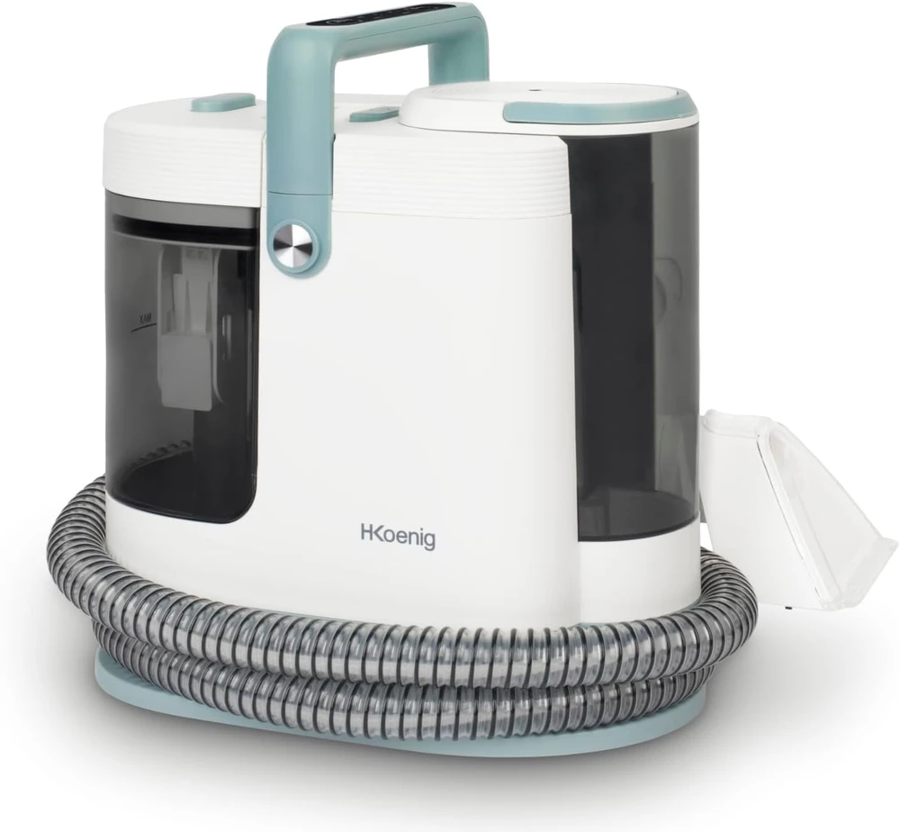 H.Koenig tekstilės valymo garais aparatas 1700 W su dvigubu baku, garo funkcija, TWT99