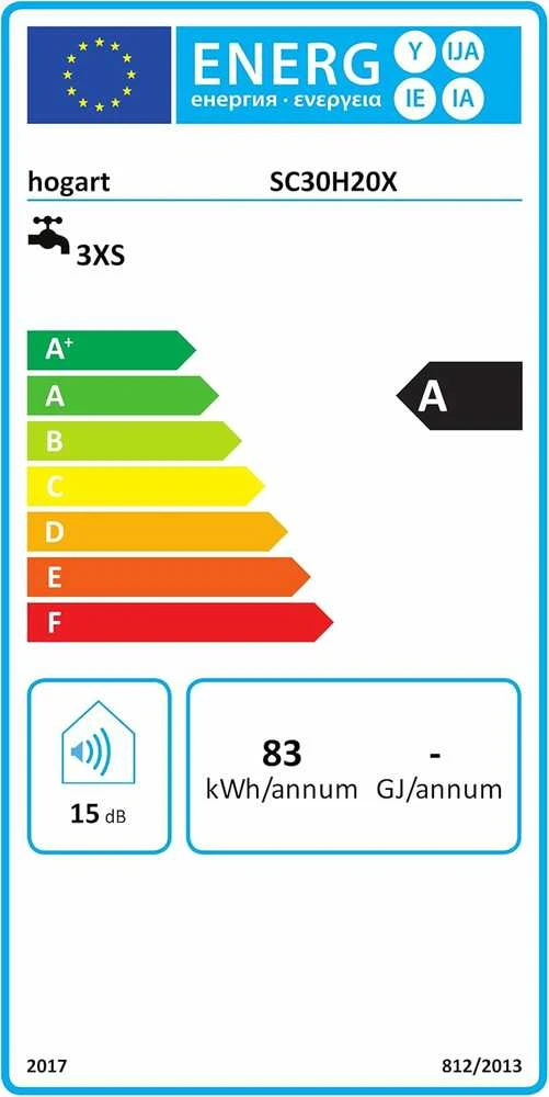 Hogart elektrinis praustuvo maišytuvas su momentiniu vandens pašildymu, LED ekranu, 3 kW, juodas, 10002