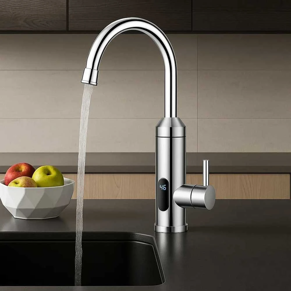 Hogart elektrinis vandens šildymo čiaupas, nerūdijantis plienas, 230 V, 6 l/min, HY30-19