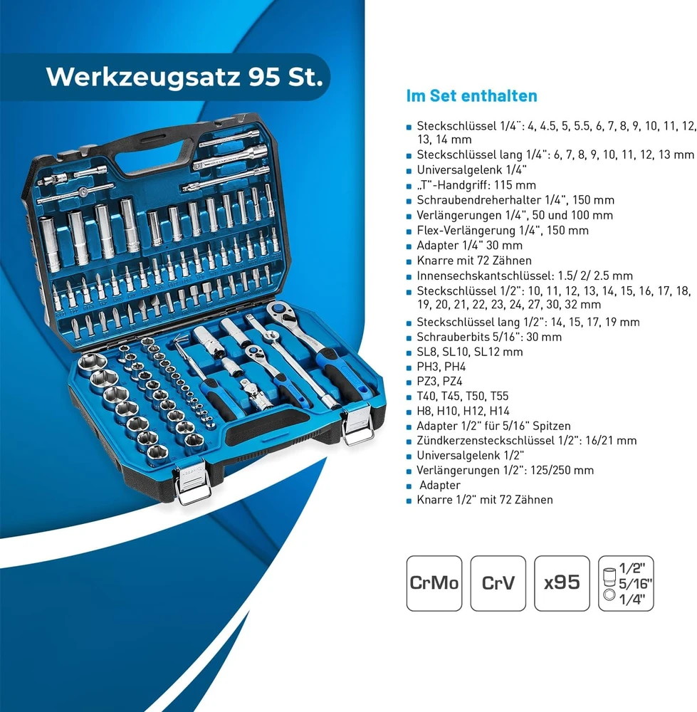 Grąžtas Antgalių, galvučių, rankenos ir terkšlės universalus rinkinys Wera Tool-Check PLUS 1, 39